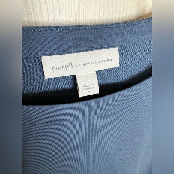 J Jill Pure Jill Affinity French Terry Dress – French Blue – Size Medium - Picture 2 of 7